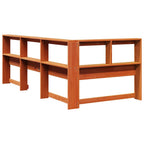 Cabecero cama estantería forma L marrón encerado 80 cm