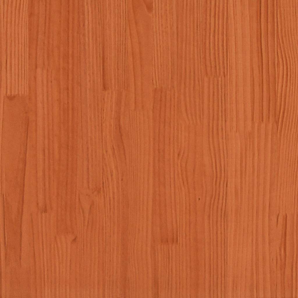 Cabecero cama estantería forma L marrón encerado 80 cm