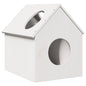 Casa para gatos cera castanha 41x50x50 cm madeira de pinho maciça