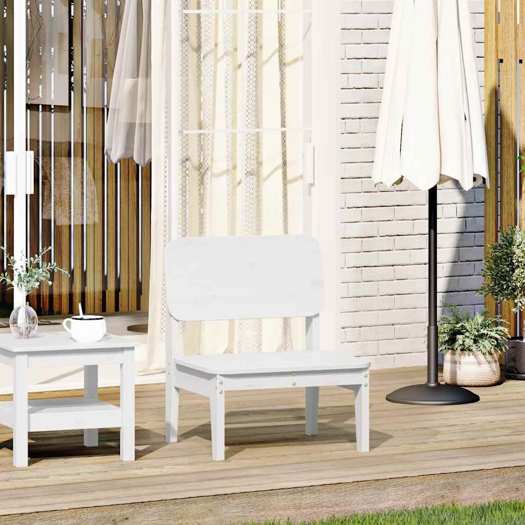 Silla de jardín de madera maciza de pino 60x52,5x72 cm