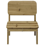 Sillas de jardín 2 uds 60x52,5x72 cm madera de pino impregnada