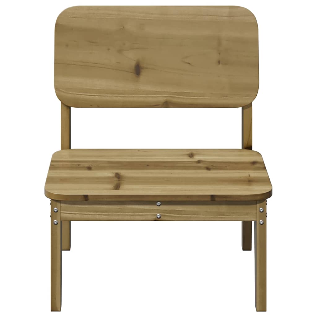 Sillas de jardín 2 uds 60x52,5x72 cm madera de pino impregnada