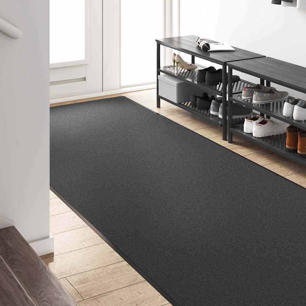 Felpudo Antracita y Negro 120 x 400 cm 100% Poliamida