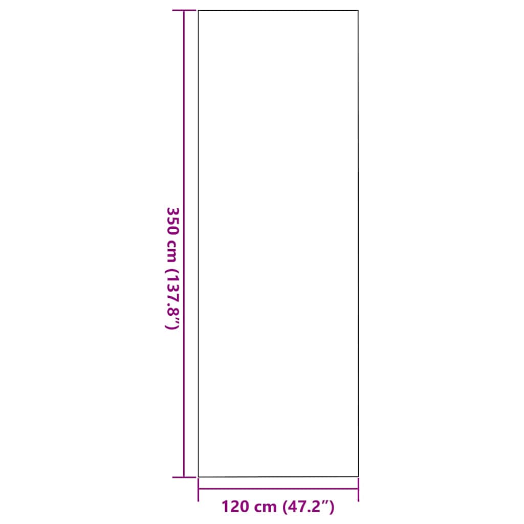 Felpudo Antracita y Negro 120 x 350 cm 100% Poliamida