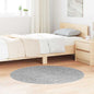 Cream Non-Slip Shaggy Rug 120 x 120 cm PP