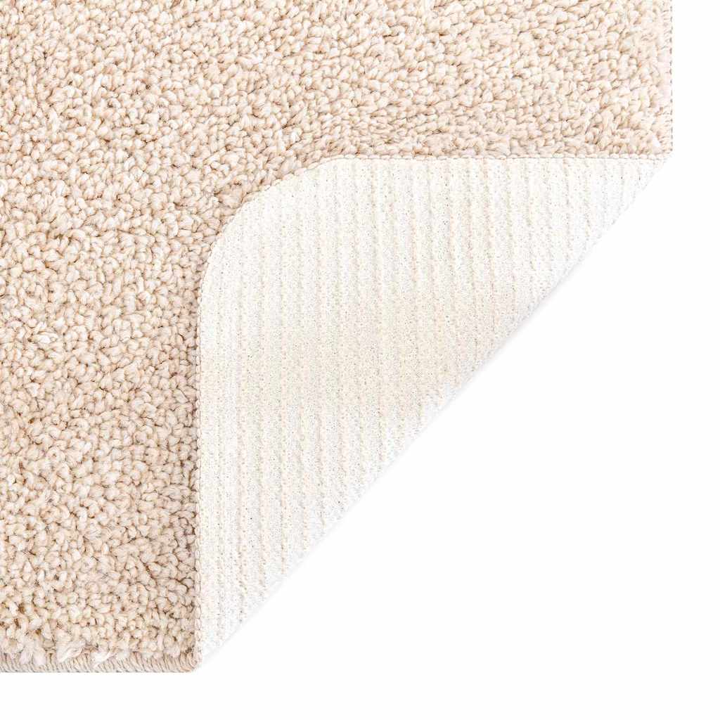 Alfombra Shaggy Antideslizante Crema 120 x 120 cm PP