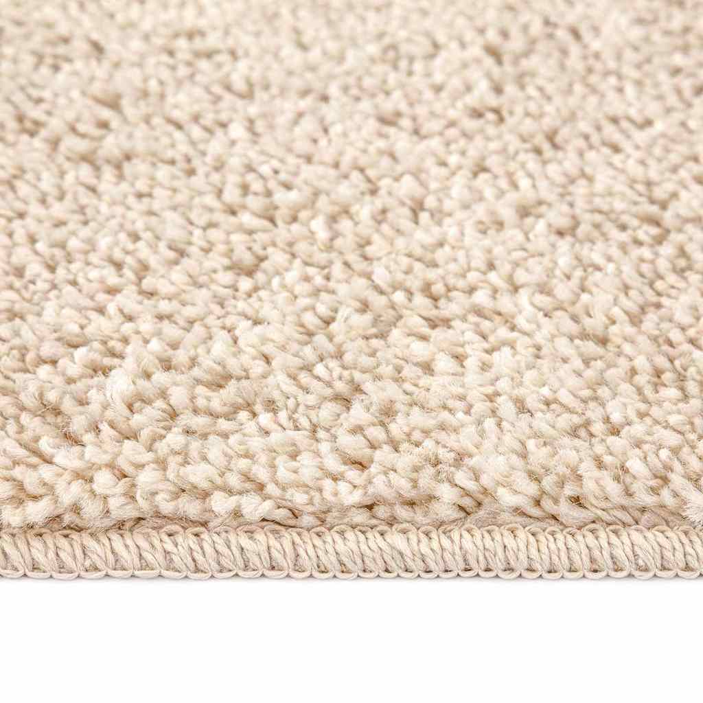 Alfombra Shaggy Antideslizante Crema 120 x 120 cm PP