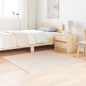 Cream Non-Slip Shaggy Rug 120 x 120 cm PP