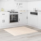 Alfombra Shaggy Antideslizante Crema 120 x 120 cm PP