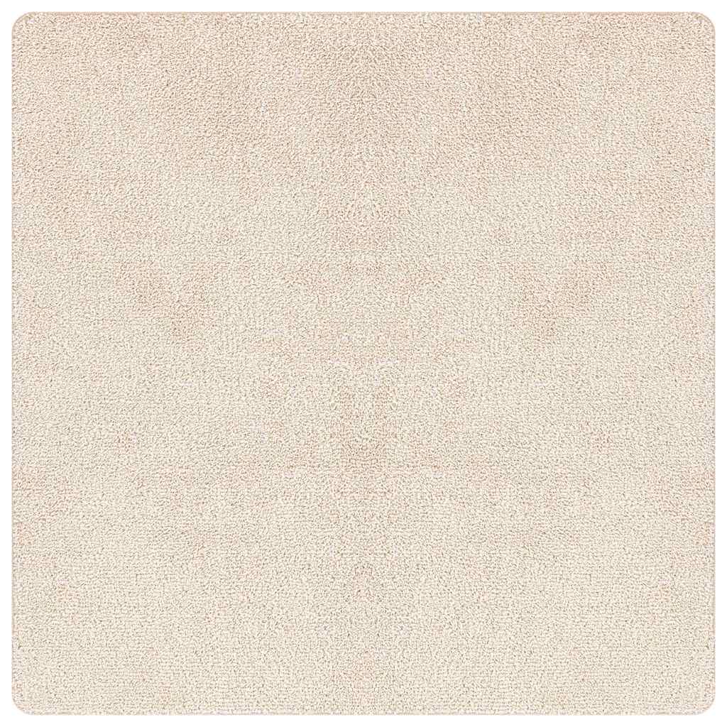 Alfombra Shaggy Antideslizante Crema 120 x 120 cm PP