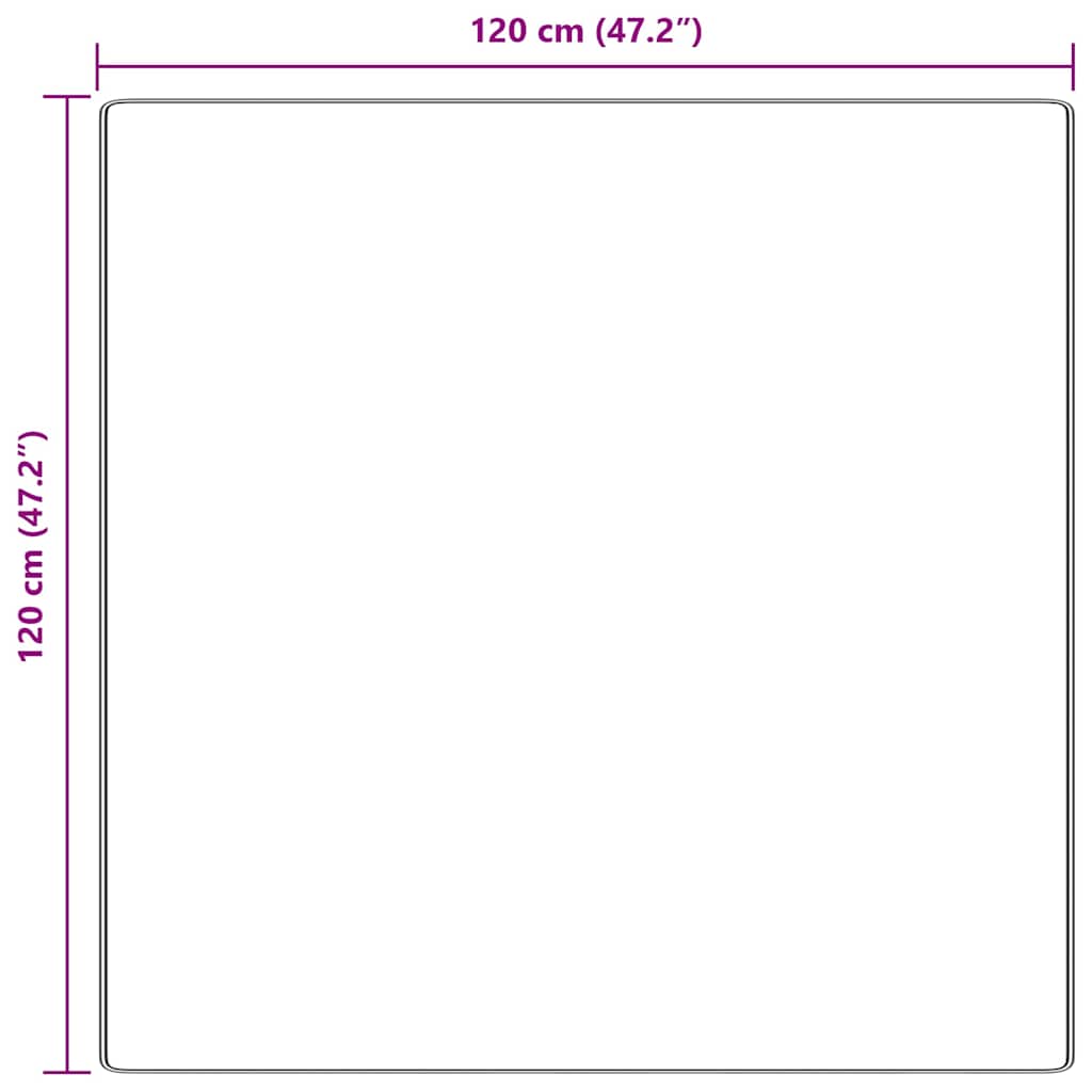 Alfombra Shaggy Antideslizante Crema 120 x 120 cm PP