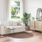 Cream Non-Slip Shaggy Rug 120 x 120 cm PP