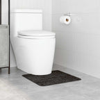 Alfombra antideslizante para baño con corte para inodoro