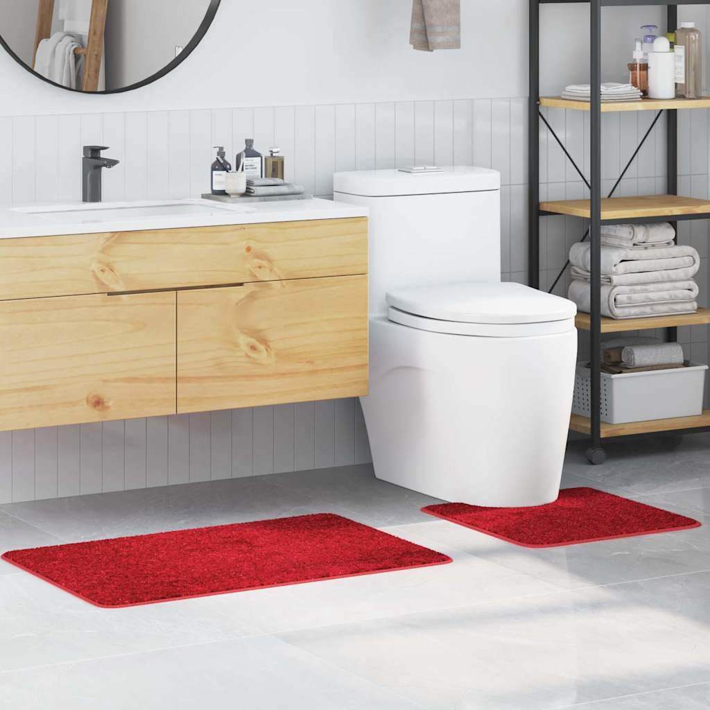 Conjunto de alfombra de baño antideslizante 2 pcs Azul PP