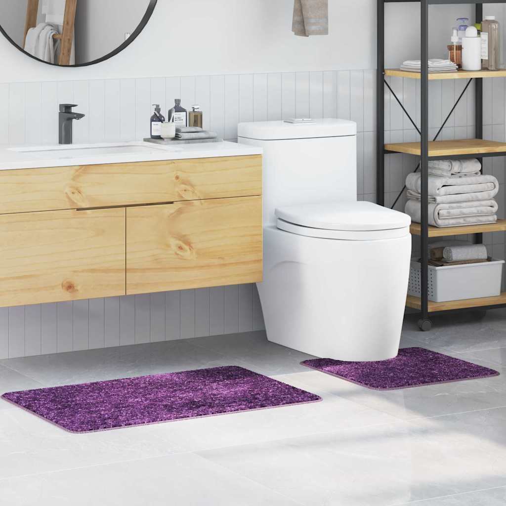 Conjunto de alfombra de baño antideslizante 2 pcs Azul PP