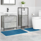 Conjunto de alfombra de baño antideslizante 2 pcs Azul PP