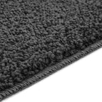 Conjunto de alfombra de baño antideslizante 3 pcs Gris oscuro