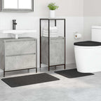 Conjunto de alfombra de baño antideslizante 3 pcs Gris oscuro