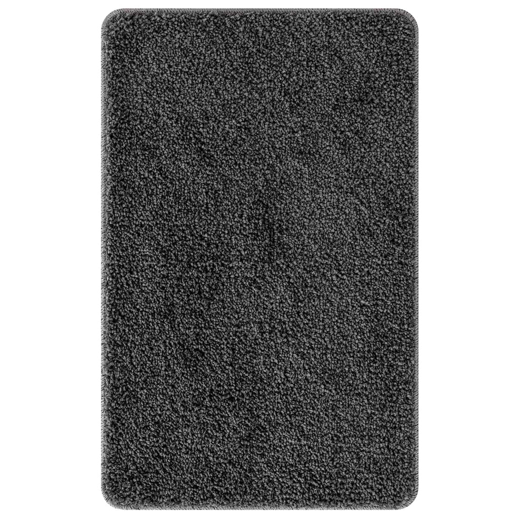 Conjunto de alfombra de baño antideslizante 3 pcs Gris oscuro