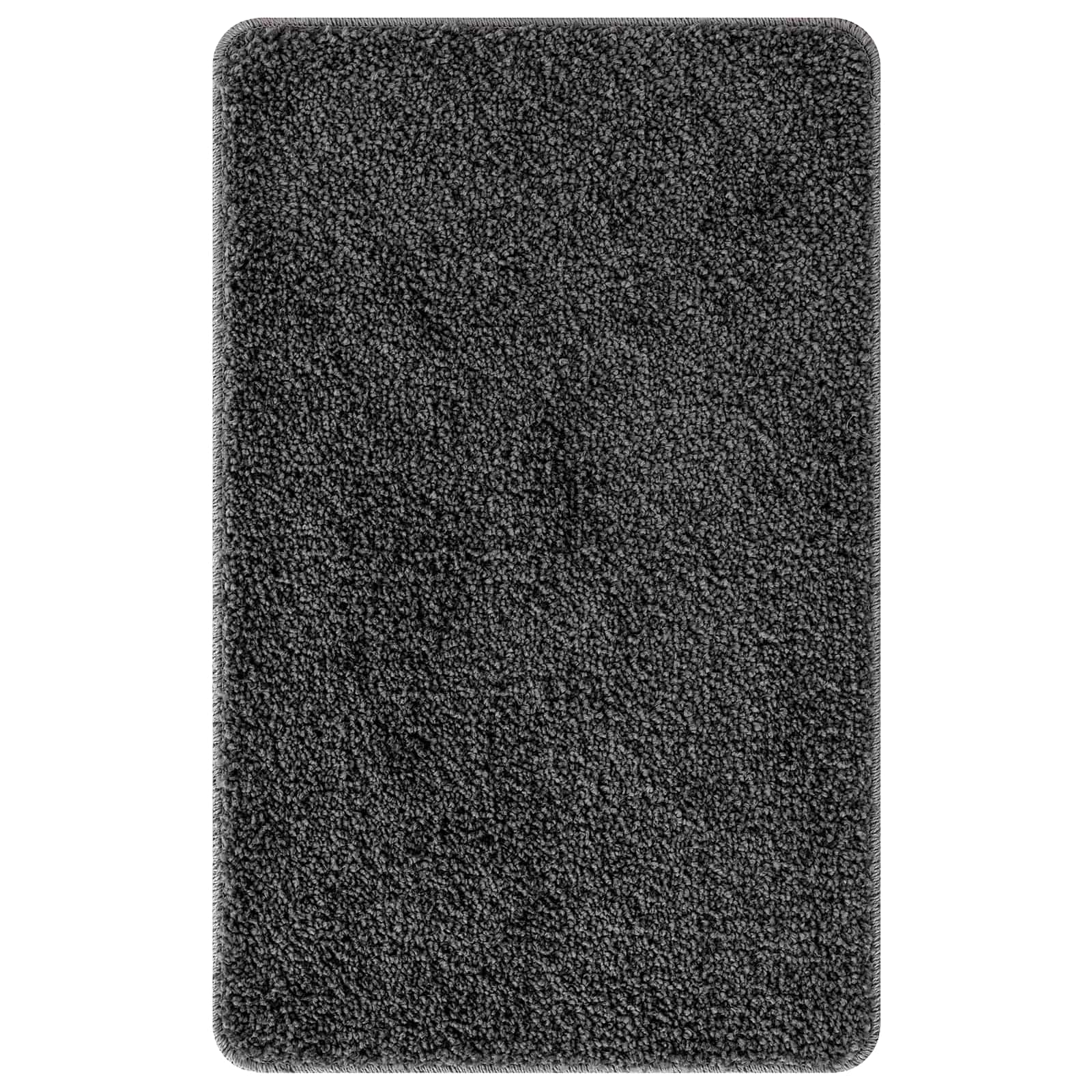 Conjunto de alfombra de baño antideslizante 3 pcs Gris oscuro