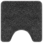 Conjunto de alfombra de baño antideslizante 3 pcs Gris oscuro