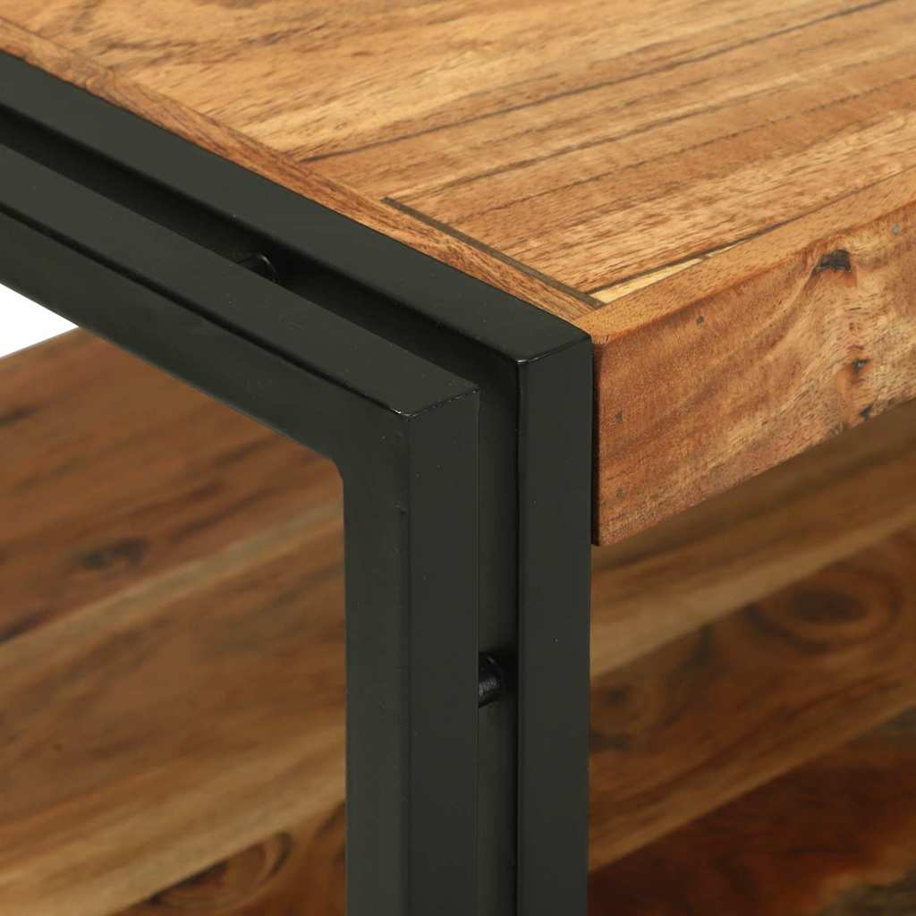 Mesa de Café Marrón 120 x 50 x 38 cm Madera de Acacia Sólida