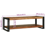 Mesa de Café Marrón 120 x 50 x 38 cm Madera de Acacia Sólida
