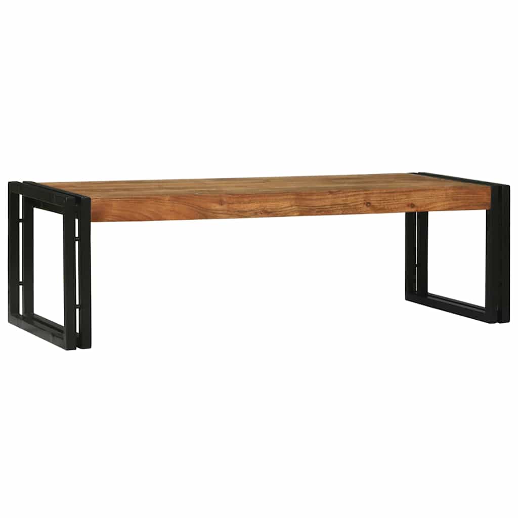 Mesa de Café 2 pcs Marrón Madera de Acacia Sólida