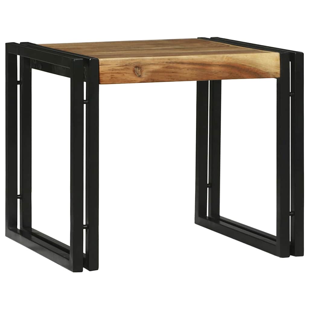 Mesa de Café 2 pcs Marrón Madera de Acacia Sólida