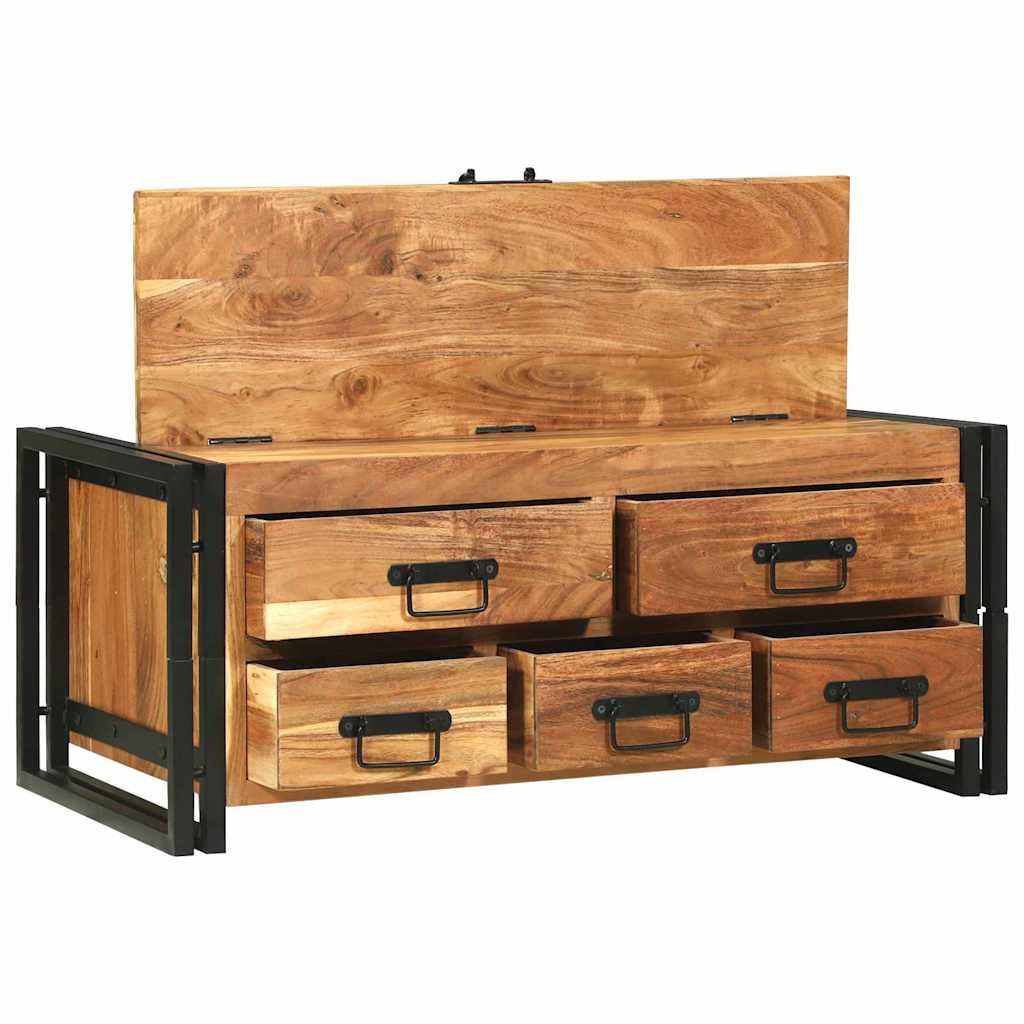 Mesa de Café Marrón 90 x 50 x 38 cm Madera de Acacia Sólida