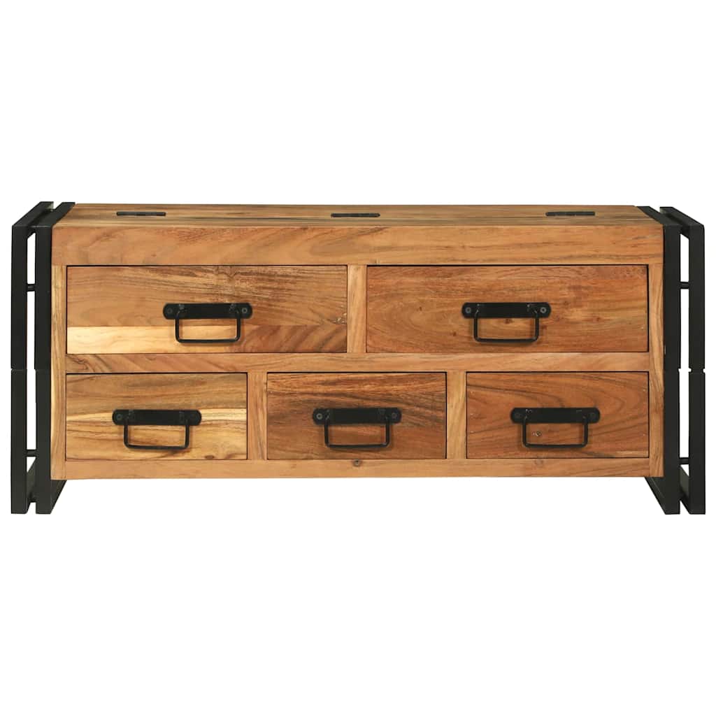 Mesa de Café Marrón 90 x 50 x 38 cm Madera de Acacia Sólida