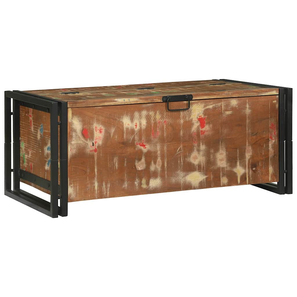 Mesa de Café con cajón Multicolor Madera sólida recuperada