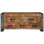 Mesa de Café con cajón Multicolor Madera sólida recuperada