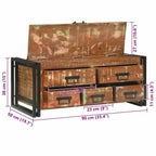 Mesa de Café con cajón Multicolor Madera sólida recuperada
