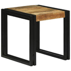 Mesa Nido 3 pcs Marrón y Negro Madera de Mango Sólida y Metal