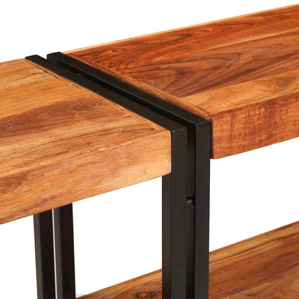 Mesa Consola Marrón 160 x 33 x 75 cm Madera de Acacia Sólida