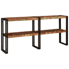 Mesa Consola con estante Multicolor Madera sólida recuperada