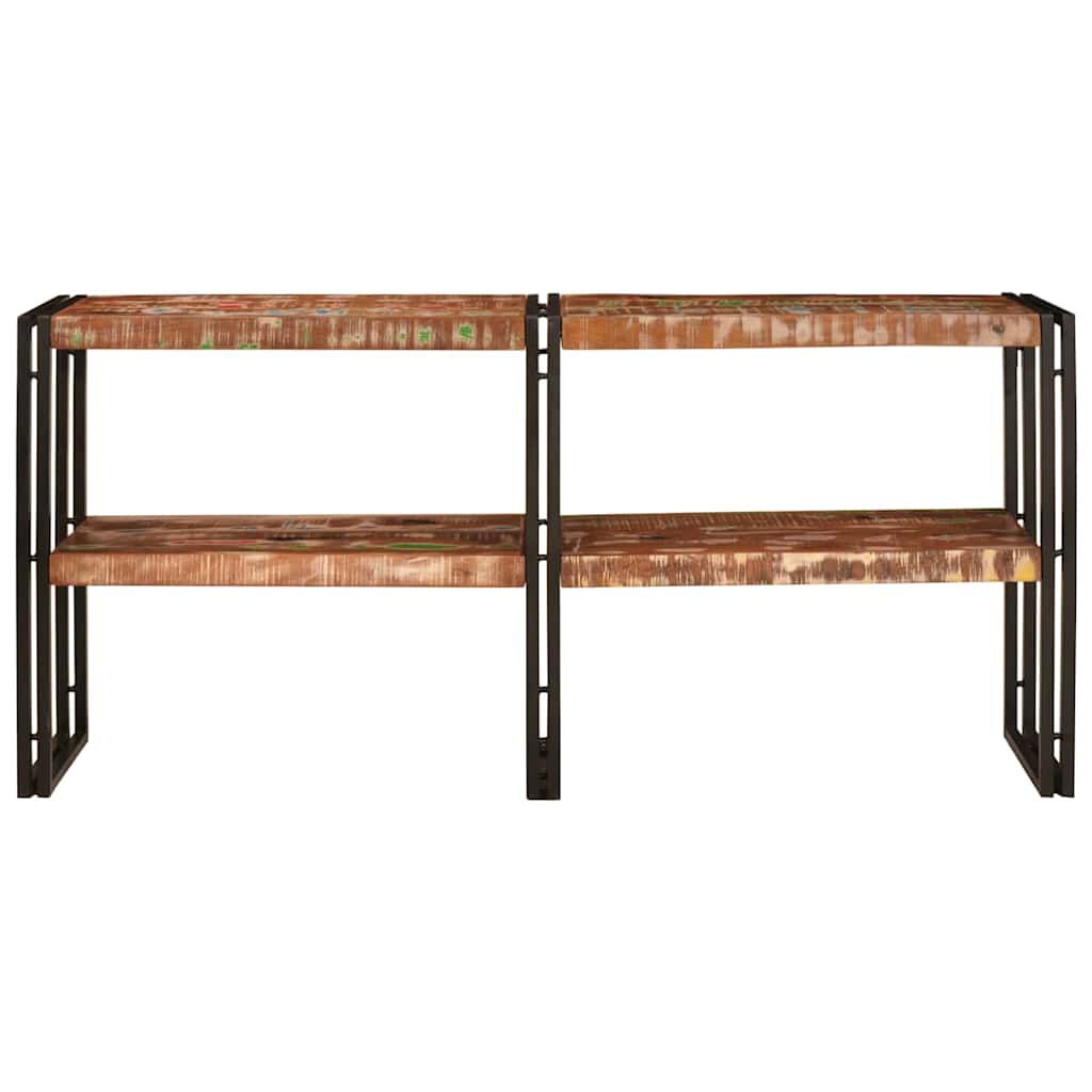 Mesa Consola con estante Multicolor Madera sólida recuperada