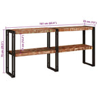 Mesa Consola con estante Multicolor Madera sólida recuperada
