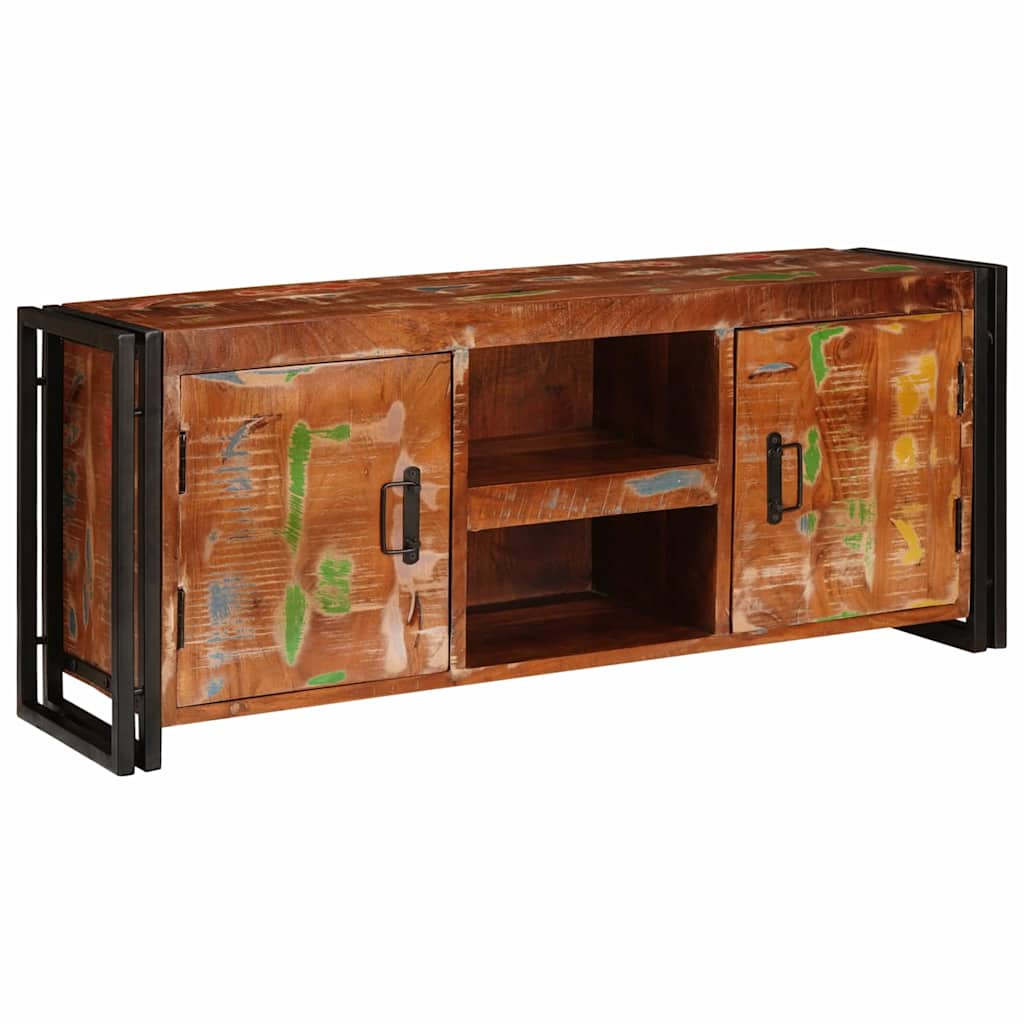 Mueble de TV con estante Multicolor madera maciza reciclada