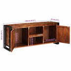Mueble de TV con estante Multicolor madera maciza reciclada