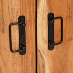 Highboard con Puertas Marrón Madera maciza de Acacia y Metal