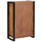 Highboard con Puertas Marrón Madera maciza de Acacia y Metal