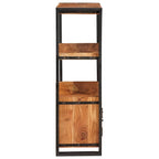 Estante de Libros con Puertas Madera maciza de Acacia y Metal