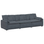 Sofá modular con cojines gris oscuro