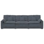 Sofá modular con cojines gris oscuro