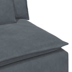 Sofá modular con cojines gris oscuro