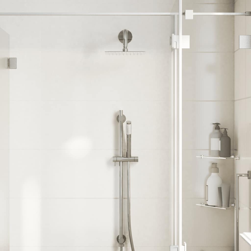 Cabezal de ducha cuadrado efecto lluvia acero inox 304 20x20 cm