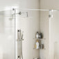 Cabezal de ducha cuadrado efecto lluvia acero inox 304 20x20 cm