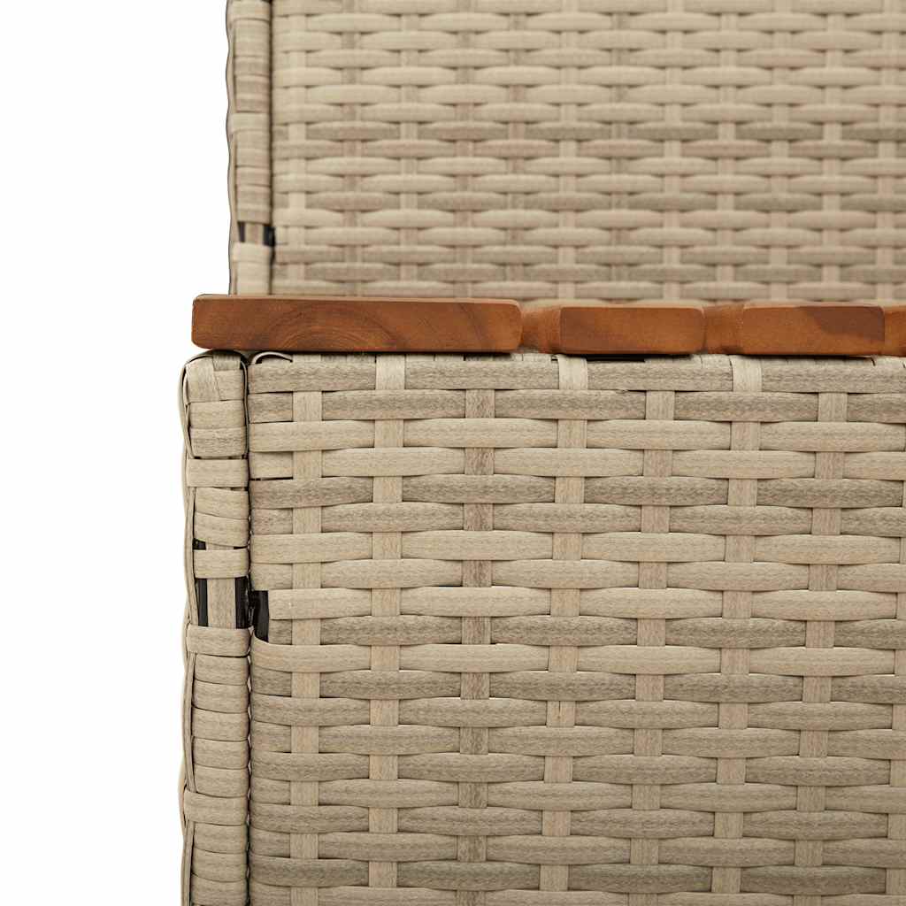 Escalón bañera hidromasaje beige 100x50x50,5 cm ratán sintético